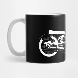 Vincent Black Lightning White Outline Mug